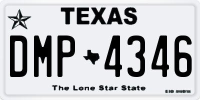 TX license plate DMP4346