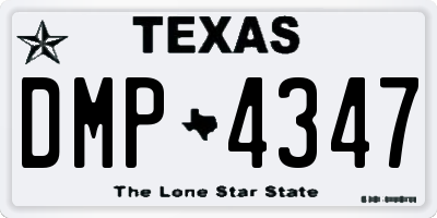 TX license plate DMP4347