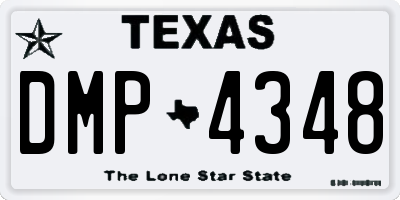 TX license plate DMP4348