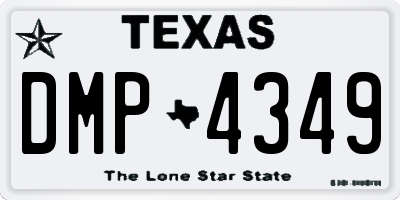 TX license plate DMP4349