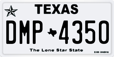 TX license plate DMP4350