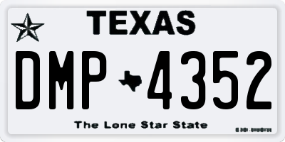 TX license plate DMP4352