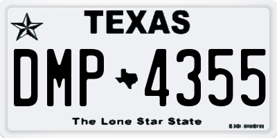 TX license plate DMP4355