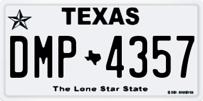 TX license plate DMP4357