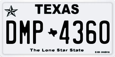 TX license plate DMP4360