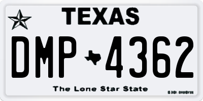 TX license plate DMP4362