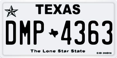 TX license plate DMP4363