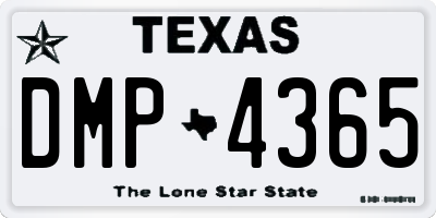 TX license plate DMP4365