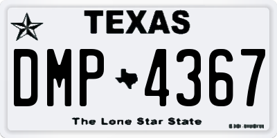 TX license plate DMP4367