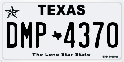 TX license plate DMP4370