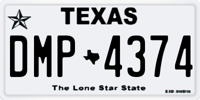 TX license plate DMP4374