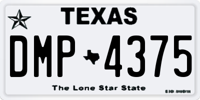 TX license plate DMP4375
