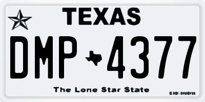 TX license plate DMP4377