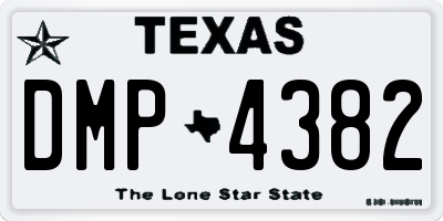 TX license plate DMP4382