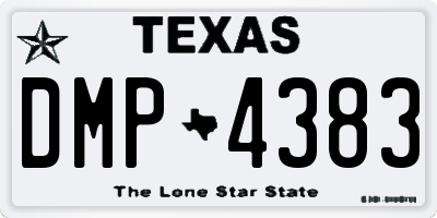 TX license plate DMP4383