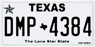 TX license plate DMP4384