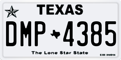 TX license plate DMP4385
