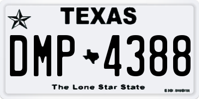 TX license plate DMP4388