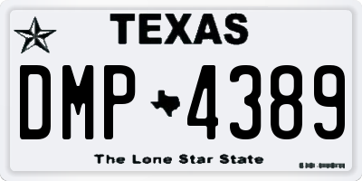 TX license plate DMP4389