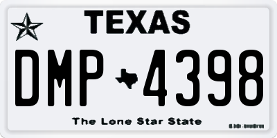 TX license plate DMP4398