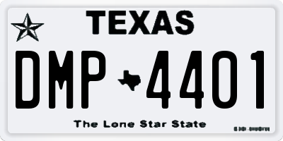TX license plate DMP4401