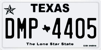 TX license plate DMP4405