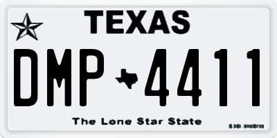 TX license plate DMP4411