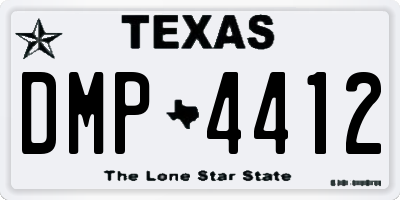 TX license plate DMP4412