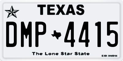 TX license plate DMP4415