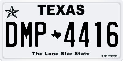 TX license plate DMP4416