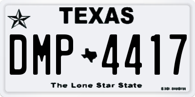 TX license plate DMP4417