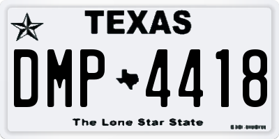 TX license plate DMP4418
