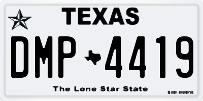 TX license plate DMP4419