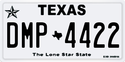 TX license plate DMP4422
