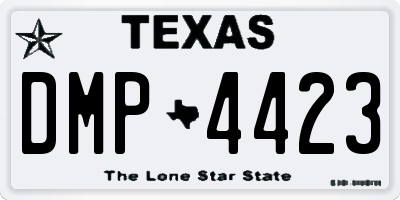 TX license plate DMP4423