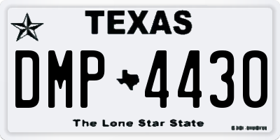 TX license plate DMP4430