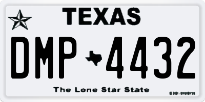 TX license plate DMP4432