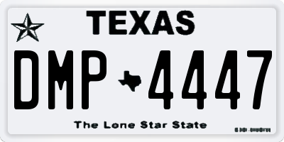 TX license plate DMP4447