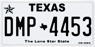 TX license plate DMP4453