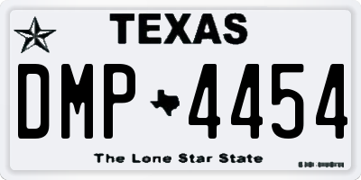 TX license plate DMP4454