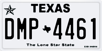 TX license plate DMP4461