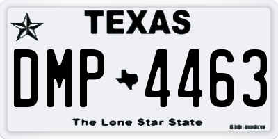 TX license plate DMP4463