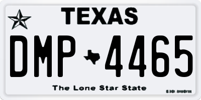 TX license plate DMP4465