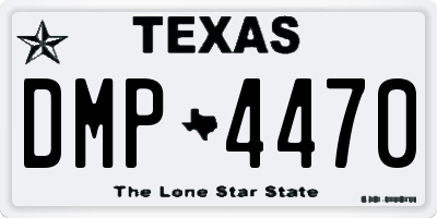 TX license plate DMP4470