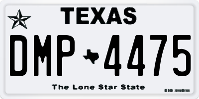 TX license plate DMP4475