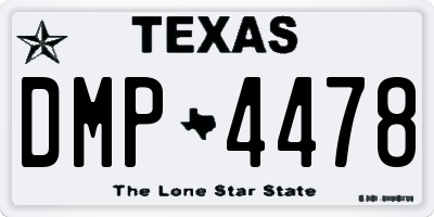 TX license plate DMP4478