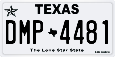 TX license plate DMP4481