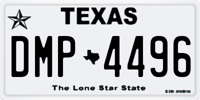 TX license plate DMP4496