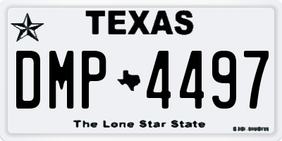 TX license plate DMP4497