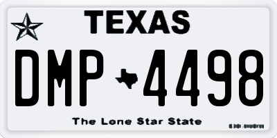 TX license plate DMP4498